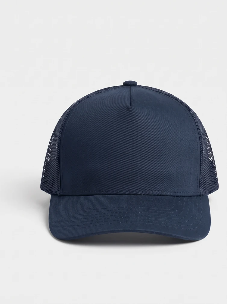 Šiltovka trucker „Rapper“ Atlantis Headwear Rapper Cotton, námornícka, pripravené na potlač