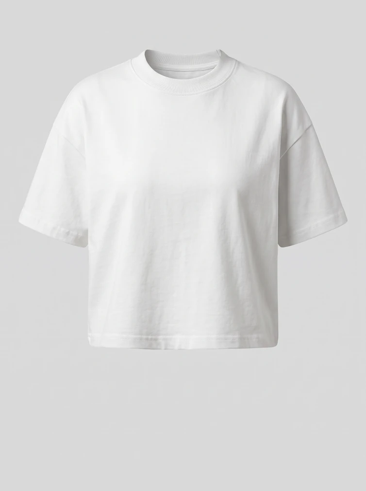 Crop top dámsky ťažký Next Level Apparel N 7610, biela, pripravené na potlač
